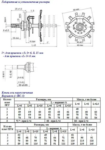 ПГК-8П4Н переключатель галетный фото 4