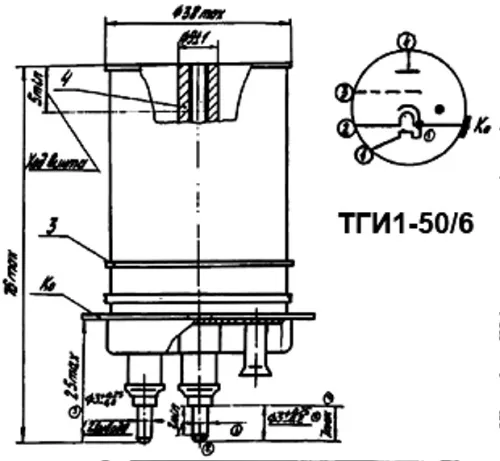 ТГИ1-50/6 тиратрон импульсный модуляторный фото 3