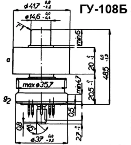 ГУ-108Б тетрод генераторный фото 2 ГУ-108Б тетрод генераторный фото 2