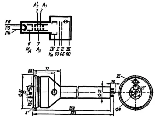 ЛН16 трубка электронно-лучевая фото 2 ЛН16 трубка электронно-лучевая фото 2